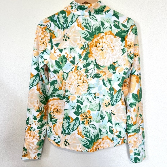 Laura Ashley Floral 1/4 Zip Pullover SPF 50 Long Sleeve Top Golf Tennis Small - Picture 7 of 13